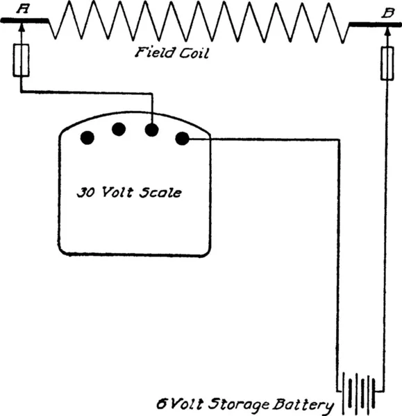 Voltmeter Symbol Isoliert Auf Weißem Hintergrund — Stockvektor