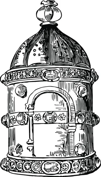Lanthorn Adında Anglo Sakson Mum Feneri — Stok Vektör