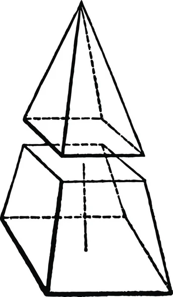 Πυραμίδα Χαραγμένη Απλή Διανυσματική Απεικόνιση — Διανυσματικό Αρχείο
