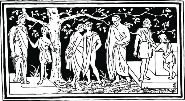 Греки Винтажные Векторные Иллюстрации — стоковый вектор