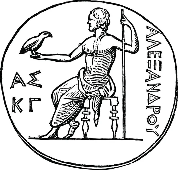 Médaille Ascalon Illustration Vectorielle Simple Gravée — Image vectorielle