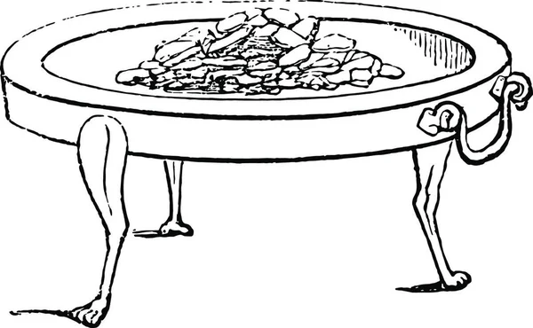 Table Antique Illustration Vectorielle Simple Gravée — Image vectorielle