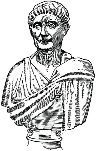Diocleciano Gravada Ilustração Vetorial Simples — Vetor de Stock