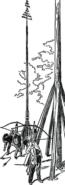 Archery Vintage Vector Illustration — Stock Vector