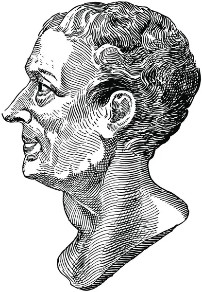 Montesquieu Vintage Vektor Illusztráció — Stock Vector