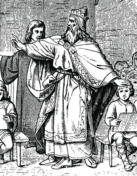 Charlemagne Ilustracja Wektora Rocznika — Wektor stockowy