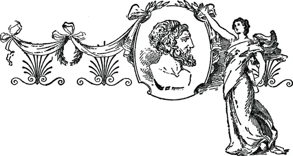 Анакреон Вінтаж Векторні Ілюстрації — стоковий вектор