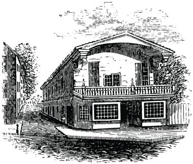 Lydia Darrahs 'ın Evi, basit bir vektör çizimi