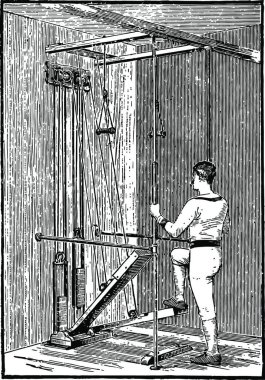 Treadles, oymalı basit vektör illüstrasyonu