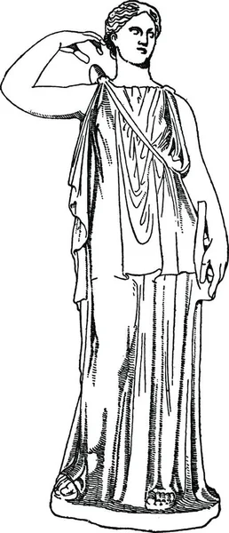 Винтажная Векторная Иллюстрация Артемиды — стоковый вектор
