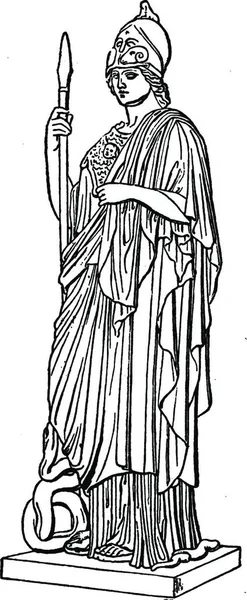 Винтажные Векторные Иллюстрации Афины — стоковый вектор