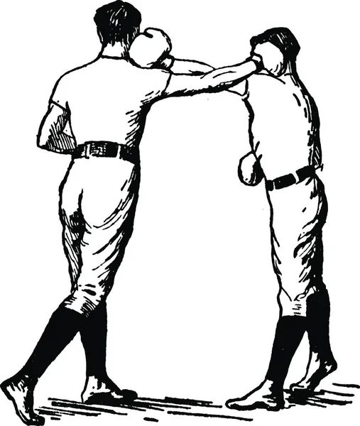 Boxeo Vintage Vector Ilustración — Archivo Imágenes Vectoriales