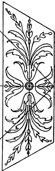 サヴォーナ大聖堂の大理石パネル 刻まれたシンプルなベクトルイラスト — ストックベクタ