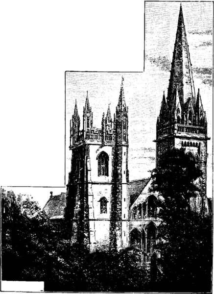 Cathédrale Llandaff Siège Évêque Anglican — Image vectorielle