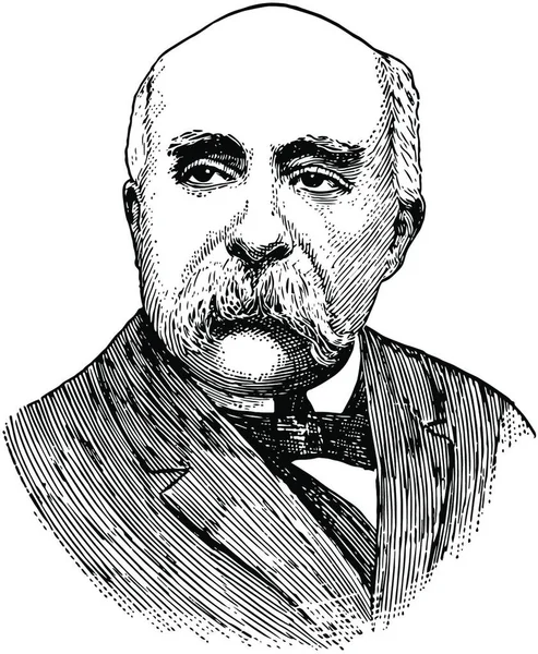 Georges Clmenceau 빈티지 — 스톡 벡터