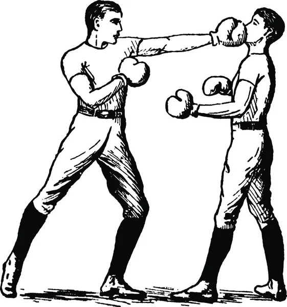 Бокс Гравированная Простая Векторная Иллюстрация — стоковый вектор