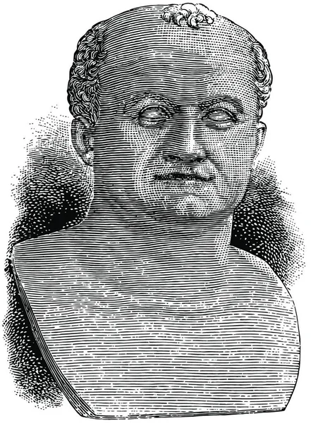 Веспасиан Гравированная Простая Векторная Иллюстрация — стоковый вектор