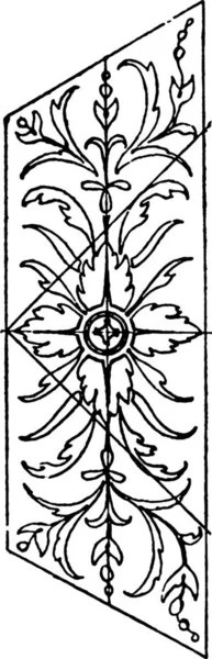 Marble Panel Italian Renaissance Design Engraved Simple Vector Illustration — Stock Vector
