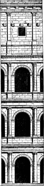 Architektura Koloseum Budowa Łuków — Wektor stockowy