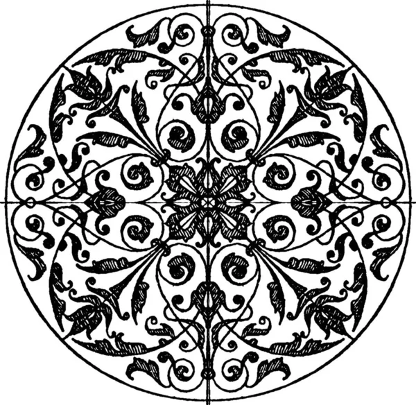 Panneau Circulaire Moderne Est Design Plaque Argent — Image vectorielle