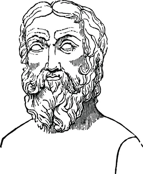 Herodotus Vintage Vektor Illustration — Stock vektor