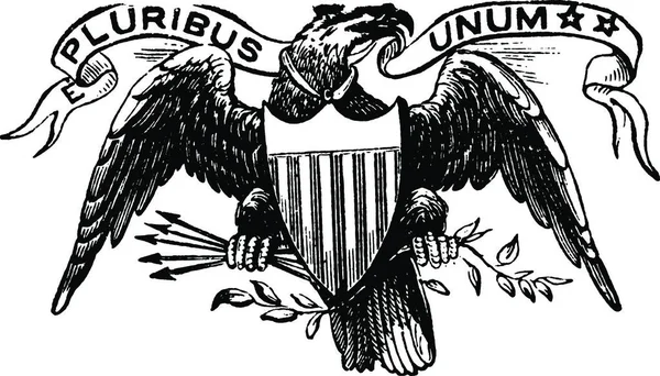 Großes Siegel Der Usa Jahrgangsvektorillustration Von 1913 — Stockvektor