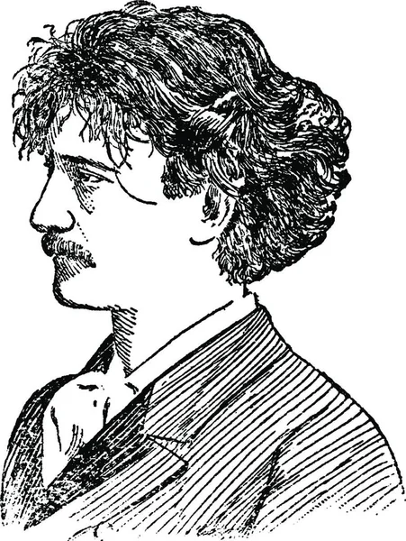 Paderewski Ilustración Vectorial Vintage — Vector de stock