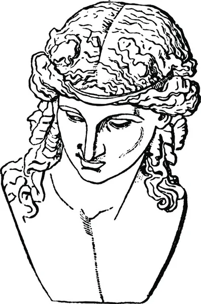Dionysus Vintage Vector Illustration — Vetor de Stock