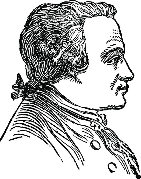 Immanuel Kant Vintage Illustratie — Stockvector