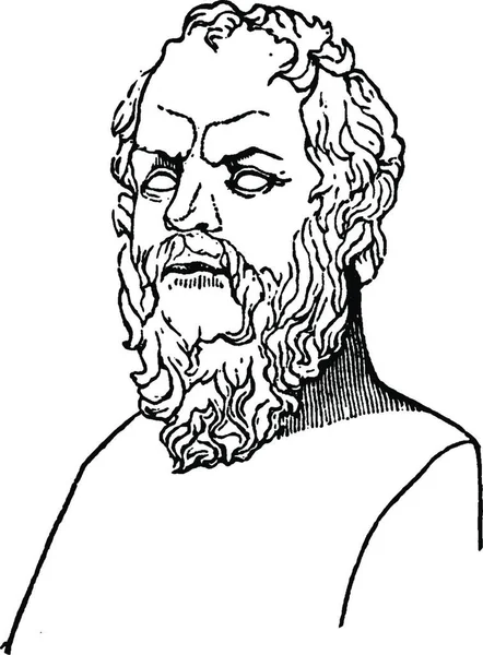 Socrate Illustration Vectorielle Vintage — Image vectorielle