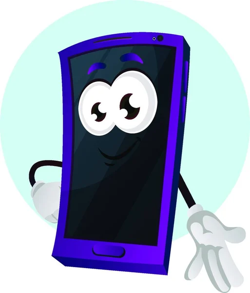 Mobile Emoji Vector Ilustración Gesto Sobre Fondo Blanco — Vector de stock