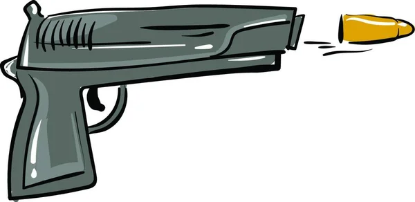 Pistolet Balle Vecteur Illustration Couleur — Image vectorielle
