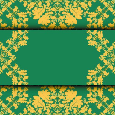 Vektör damaske deseni, vektör illüstrasyonu basit tasarım