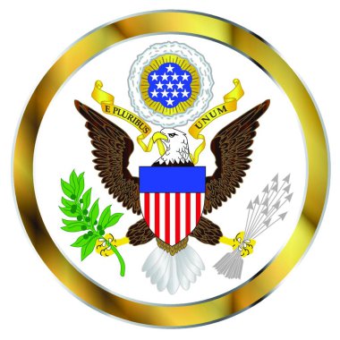 Amerika 'nın Büyük Mührü Modern vektör çizimi