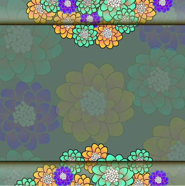 Fondo Flores Colores Ilustración Vectorial Diseño Simple — Vector de stock