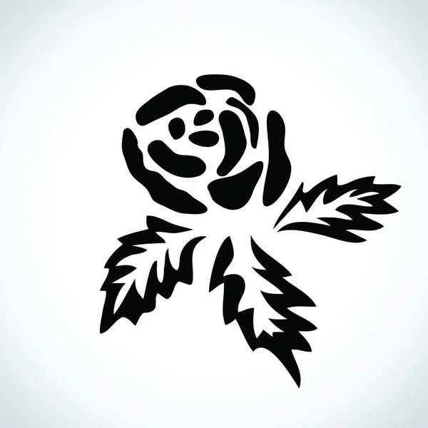 Rose Icon Vector Illustration Simple Design — 图库矢量图片