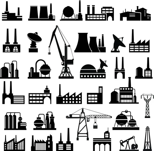 工业建筑 矢量图解简易设计 — 图库矢量图片