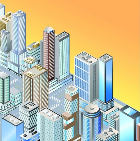 Skyline Der Stadt Vektorillustration Einfaches Design — Stockvektor