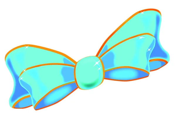 Illustration Vectorielle Arc Bleu Soie — Image vectorielle