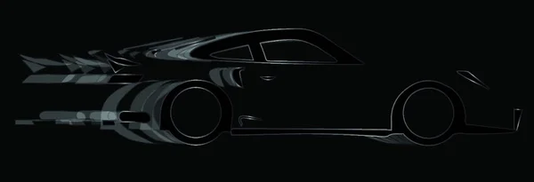 Σκούρο Γρήγορο Αυτοκίνητο Διανυσματική Απεικόνιση — Διανυσματικό Αρχείο