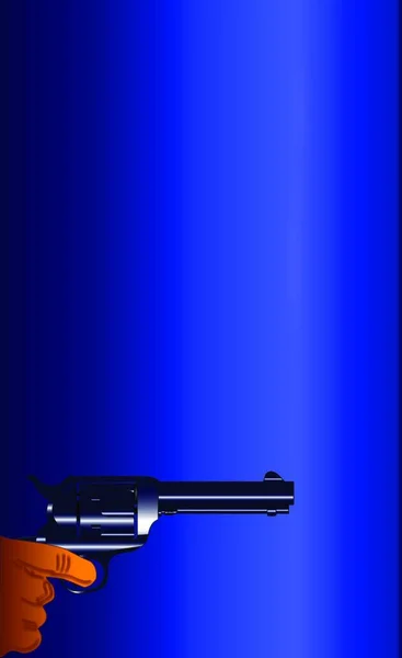 Pistola Fumante Moderna Illustrazione Vettoriale — Vettoriale Stock