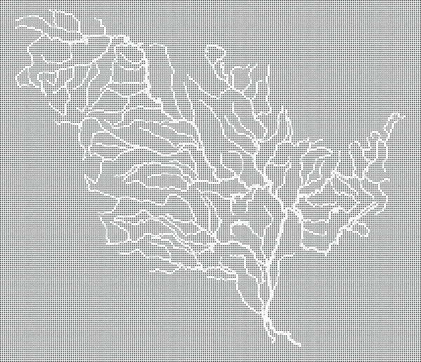 Mississippi River Map Vektorillustration Einfaches Design — Stockvektor