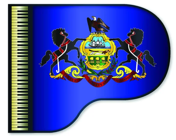 Bandeira Grande Pensilvânia Ilustração Vetorial Design Simples — Vetor de Stock