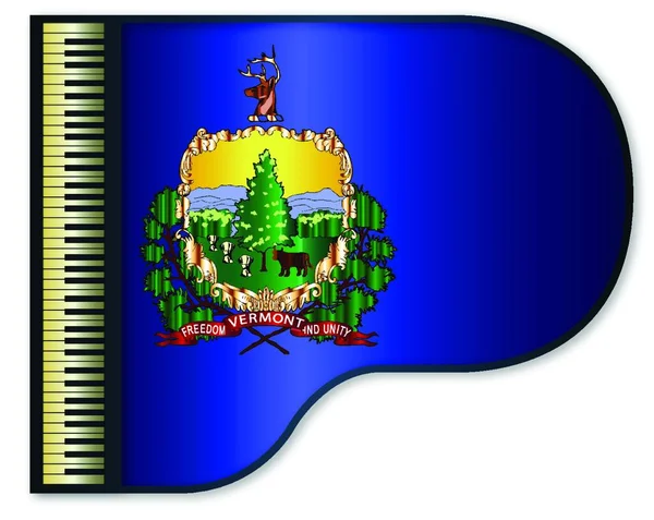 Grand Vermont Bandera Vector Ilustración Diseño Simple — Vector de stock