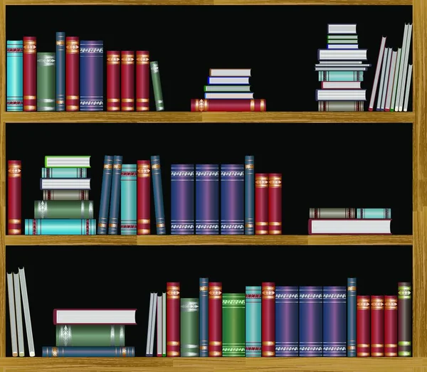 Bücherregal Vektorillustration Einfaches Design — Stockvektor