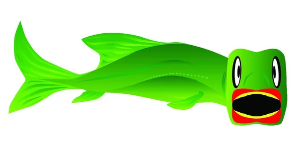 Big Fish Illustrazione Grafica Vettoriale — Vettoriale Stock