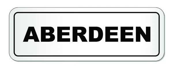 Aberdeen City Nameplate Illustration — Stock Vector