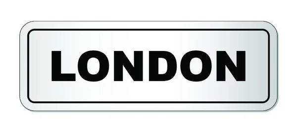 London City Illustration Plaque Signalétique — Image vectorielle