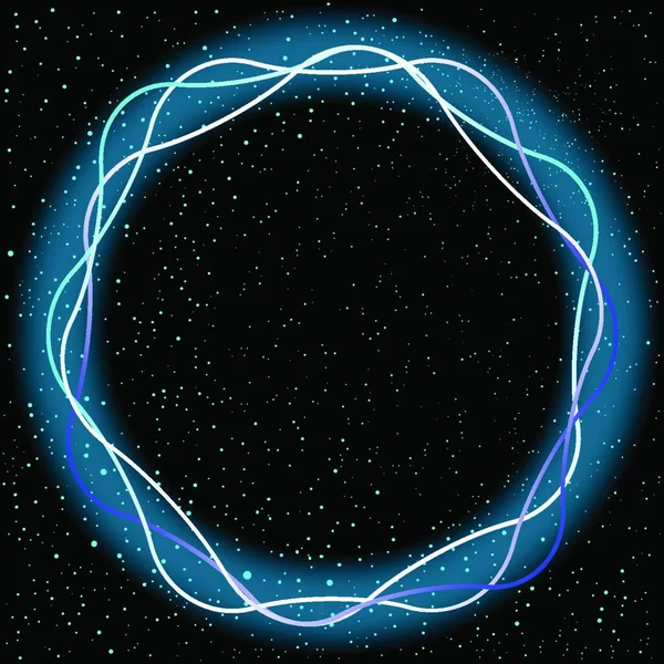 Illustration Vectorielle Cadre Shock Neon Blue — Image vectorielle