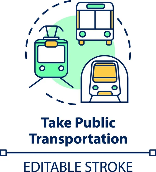 Take public transportation concept icon